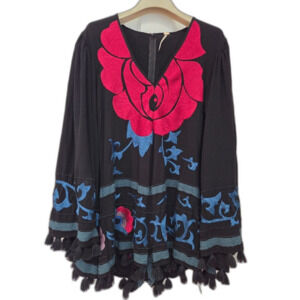 Free People Bali Collection Hand Embroidered Island Romper 6